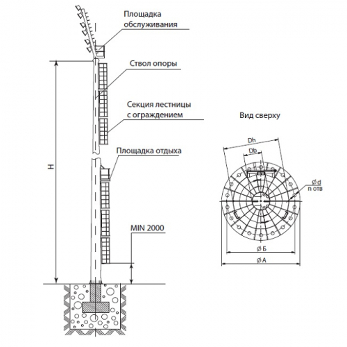 МГФ-З5-СР высокомачтовая опора