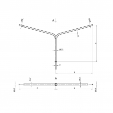 Консольный кронштейн двухрожковый К3-1,5-2,5-1-1